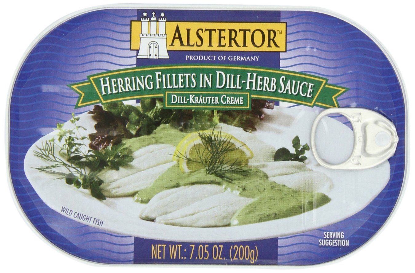 Alstertor Herring Fillets In Dill-Helb Sauce, 7.05-Ounce (Pack of 5)