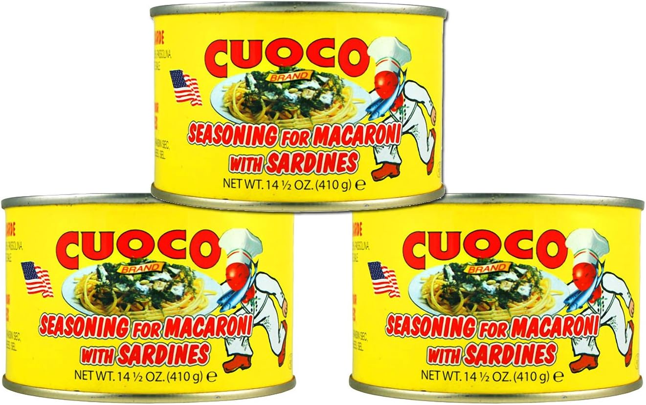 Seasoning for Macaroni with Sardines, 14.5oz, (Condimento Per Pasta Con Sarde) -3- Pack-