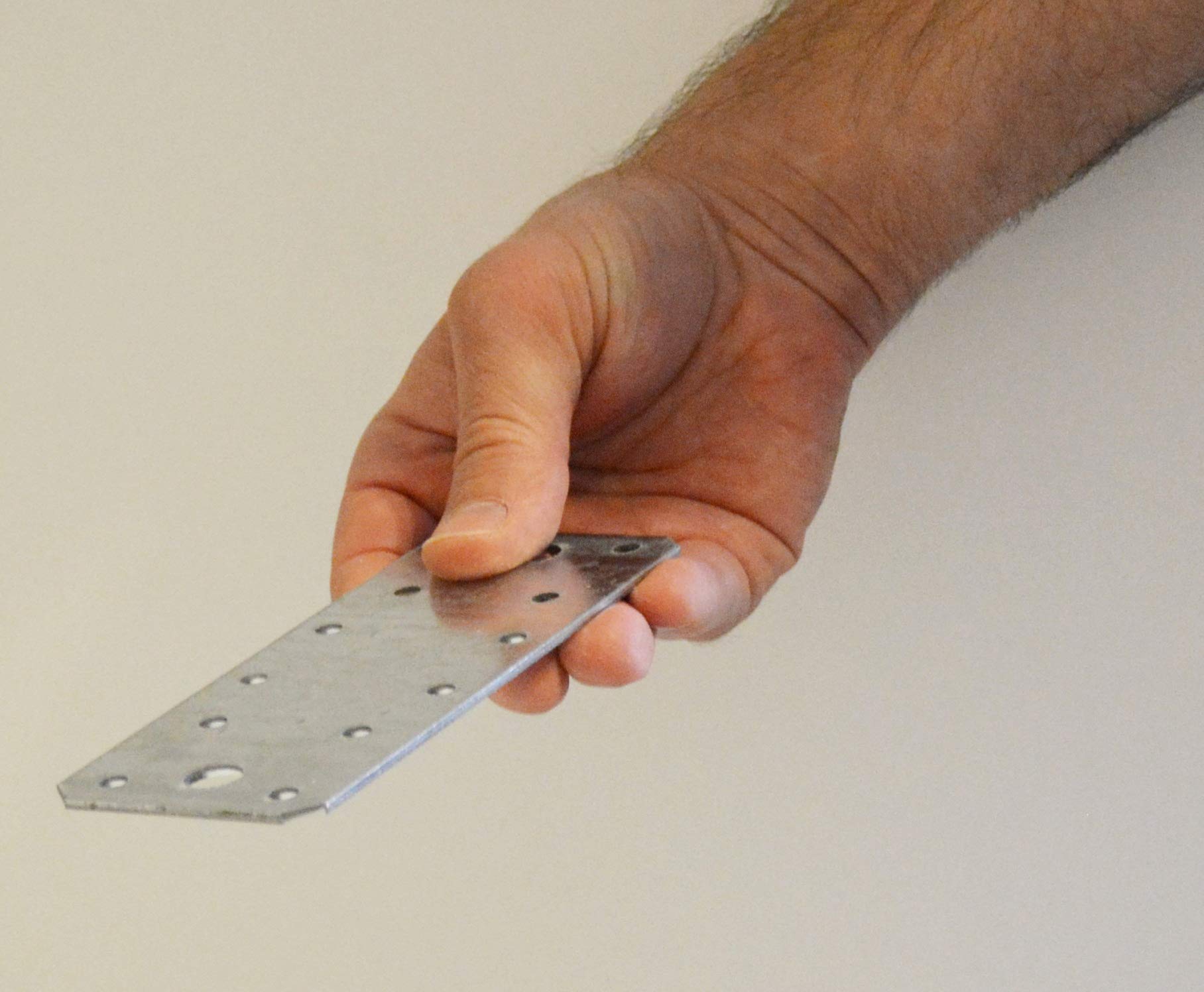 30 placas de unión planas galvanizadas de alta resistencia, chapa de acero de 140 x 55 x 2 mm