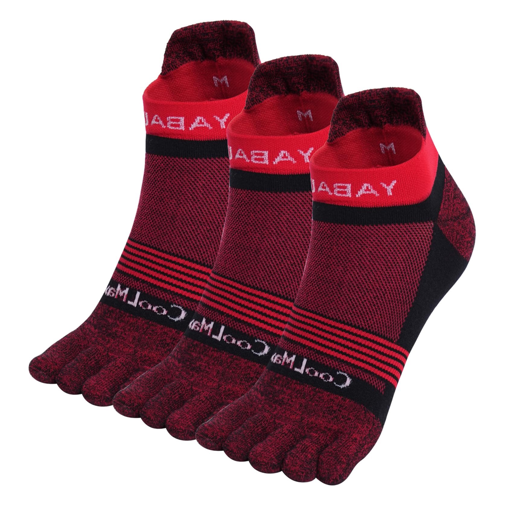 likloks Zehensocken für Herren und Damen – Sportliche Coolmax Fünf-Finger Socken für Laufen, Knöchel-Socken (3 Paar)
