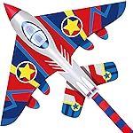 HONBO 58 Fighter Plane Kites for Kids Easy to Fly, Kites for Adults, with Kite Reel and 200ft String, Beginner Kite for Beach Trip
