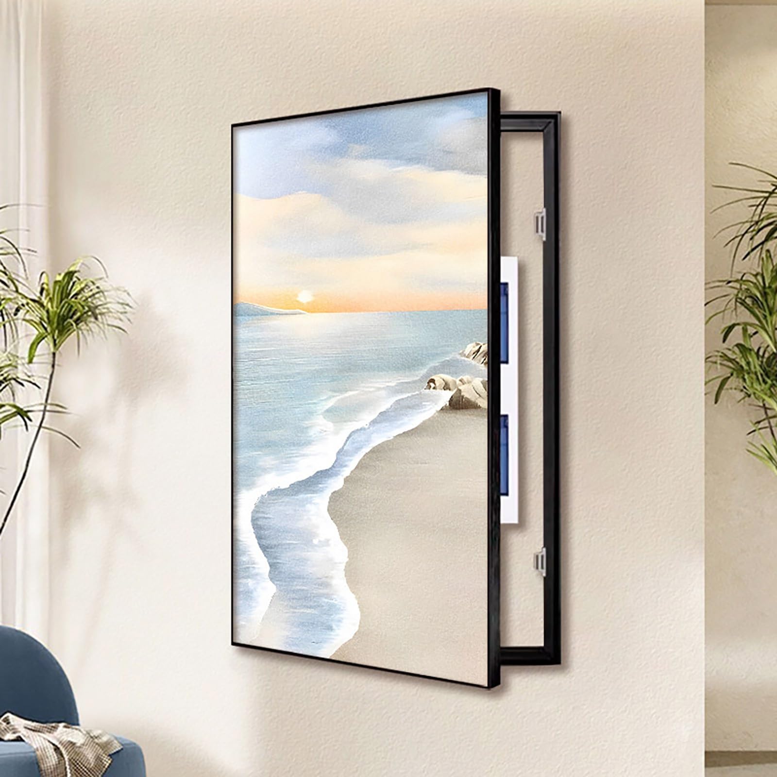 Aluminum Alloy Decorative Breaker Box Cover, 16 Patterns Available, Decorative Fuse Box Cabinet Cover for Household Office Corridor(K,80x160CM/31.5 * 63IN)