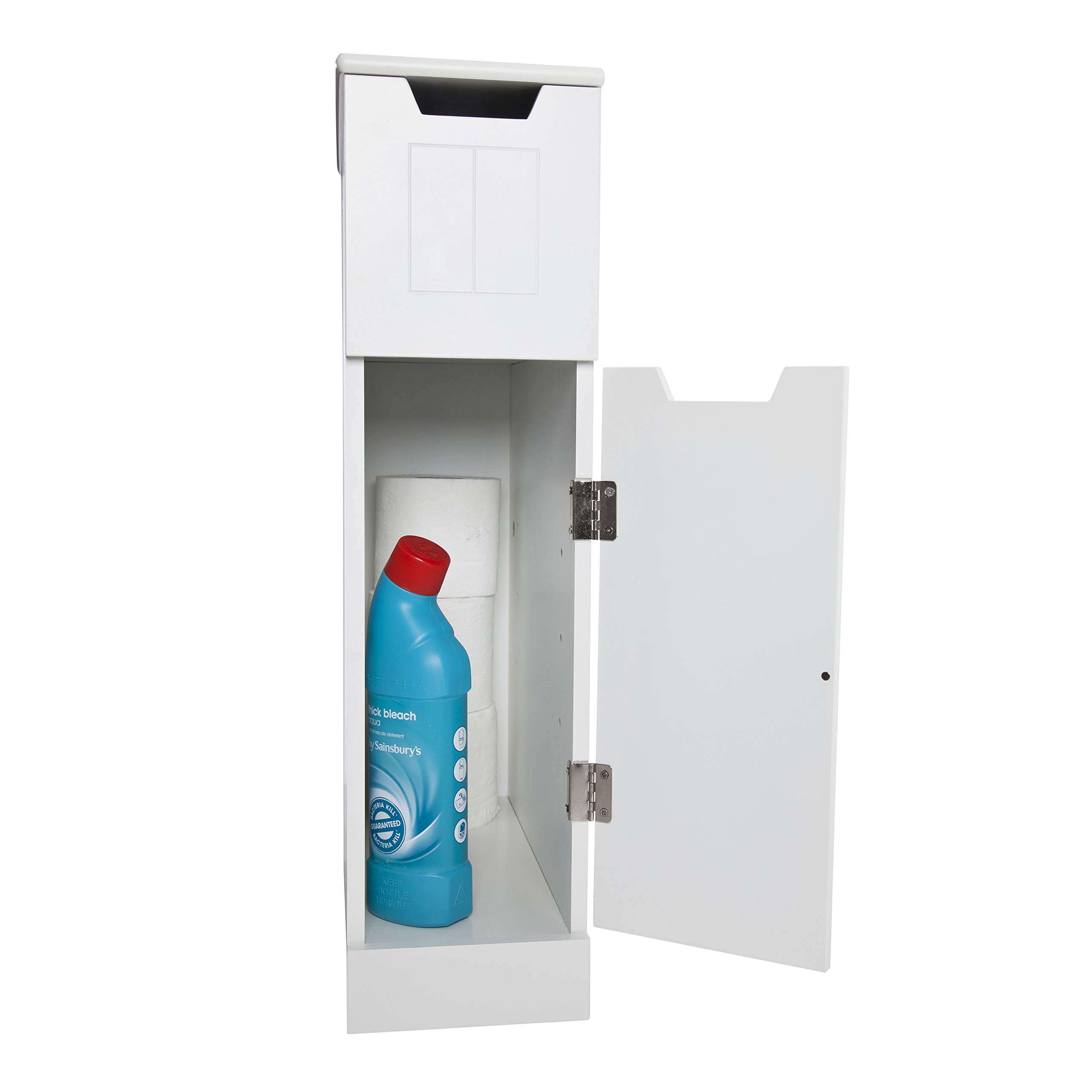 Buy SUPER Slim Bathroom Cabinet Storage, Small White Wooden ...