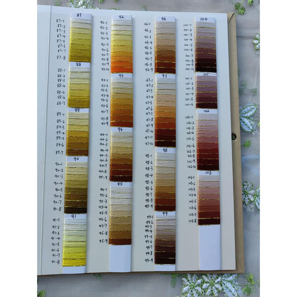 Maulbeerseidenfaden, Stickgarn, Zahnseide, natürliche Seidenfäden, Garne, Creme, Beige, Gelb, Gold, Orange, Braun