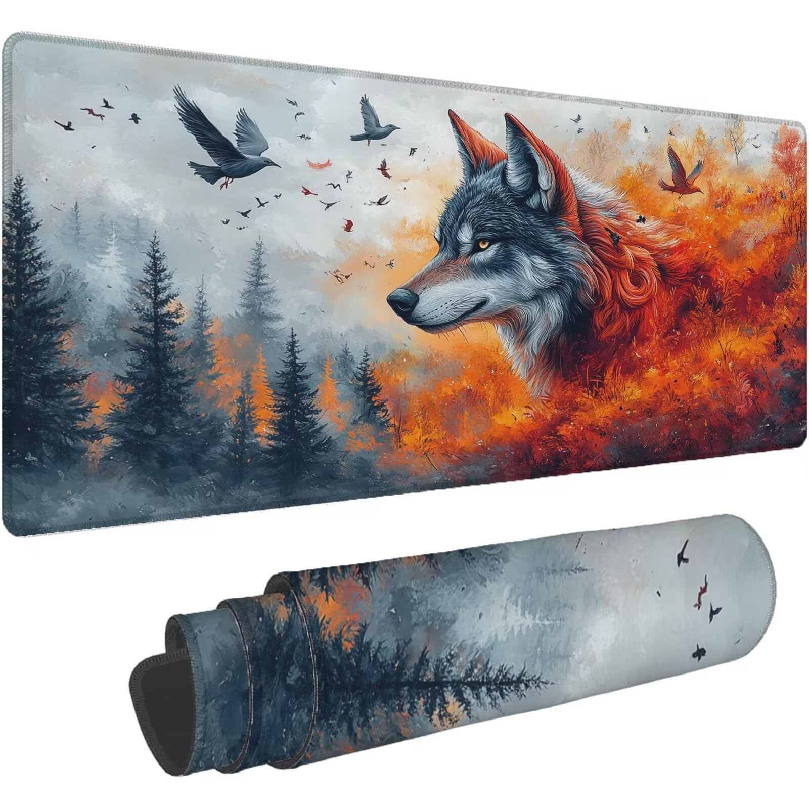 Podkładka pod mysz dla graczy kolor pomarańczowy XXL podkładka pod mysz 1600 x 800 mm mata biurkowa podkładka pod mysz zwierzę wodoodporna podkładka pod mysz do gier szyte krawędzie poprawia precyzję