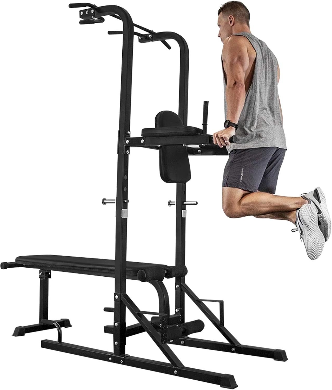 Buy ER KANG Power Tower Dip Station, 850lbs Weight Capacity Workout Station with Dip Stands