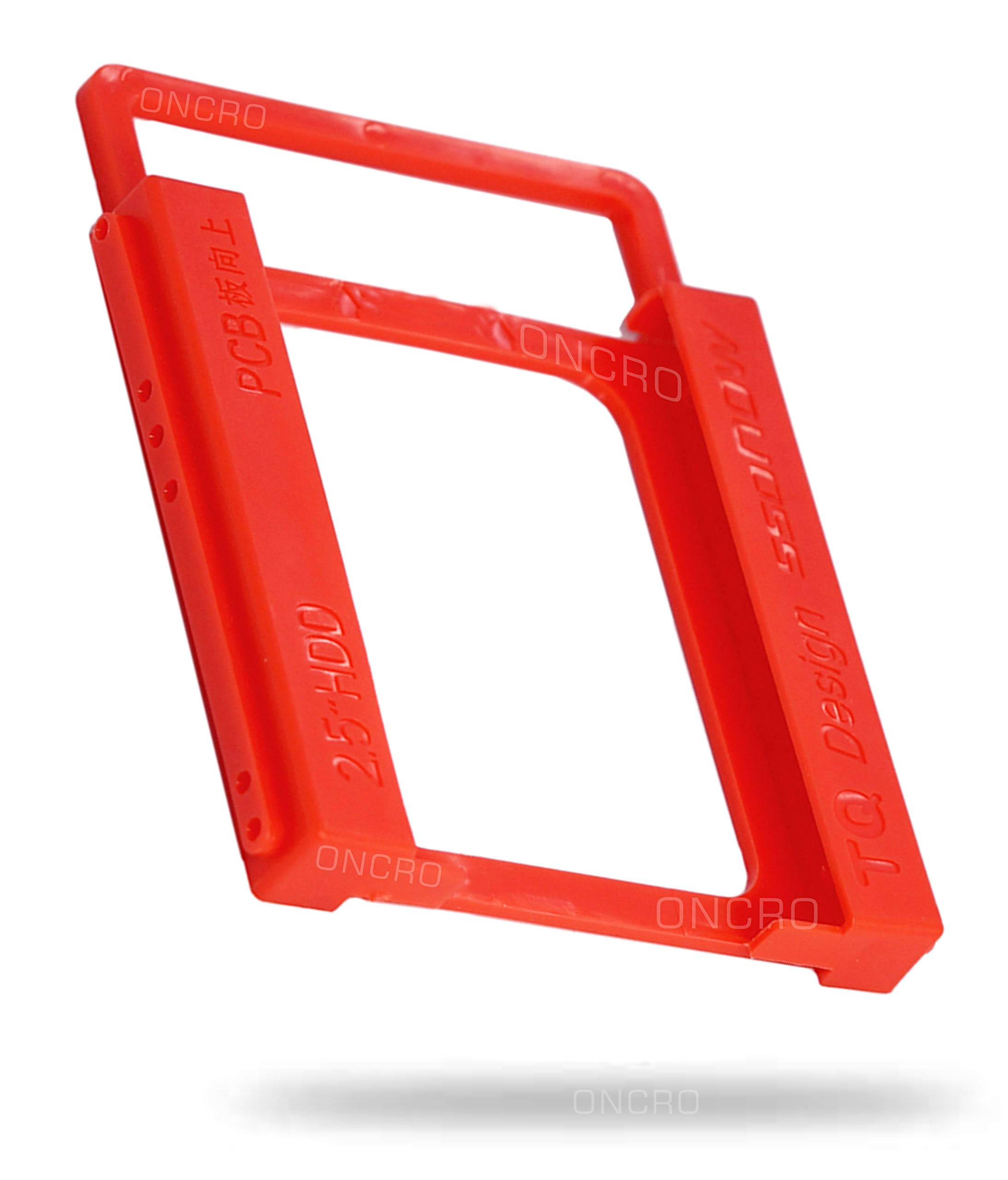 Red Solid Plastic Screw Less 2.5 to 3.5 HDD Bracket SSD HDD SATA Hard Disk Mounting case Shockproof Dock Holder Adapter Mount, HDD Holder for pc-picture-27