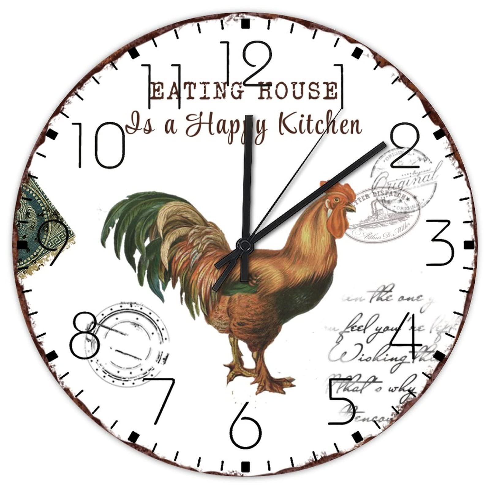 Horloge murale en bois ronde pour embellir un loft ou une cuisine