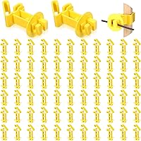 Vista 1 de Geiserailie 66 unidades aislantes eléctricos de poste en T, extensor de aislador de madera, cable eléctrico estándar, ajuste cómodo, clip de poste