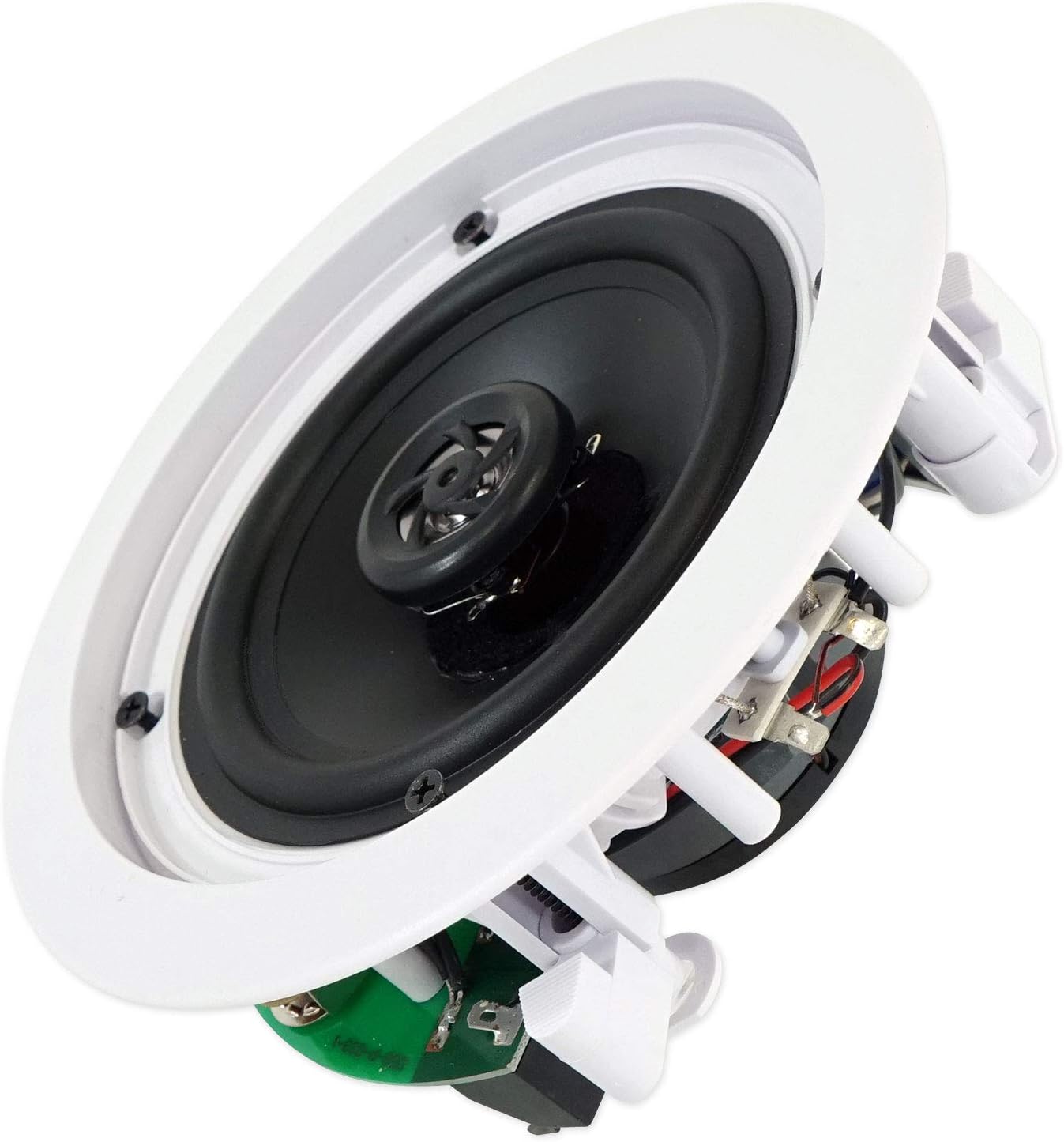 Rockville CC525T White 5.25" Commercial 70V Ceiling Speakers, for Restaurants and Commercial Audio Systems, 6-Pieces