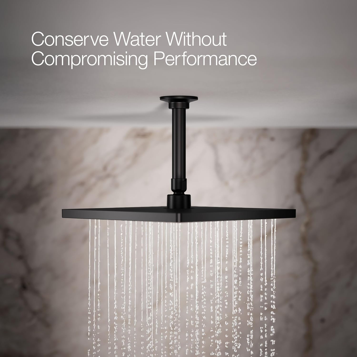 Kohler 26149-G-BL Honesty® 10" single-function rainhead, 1.75 gpm, Matte Black