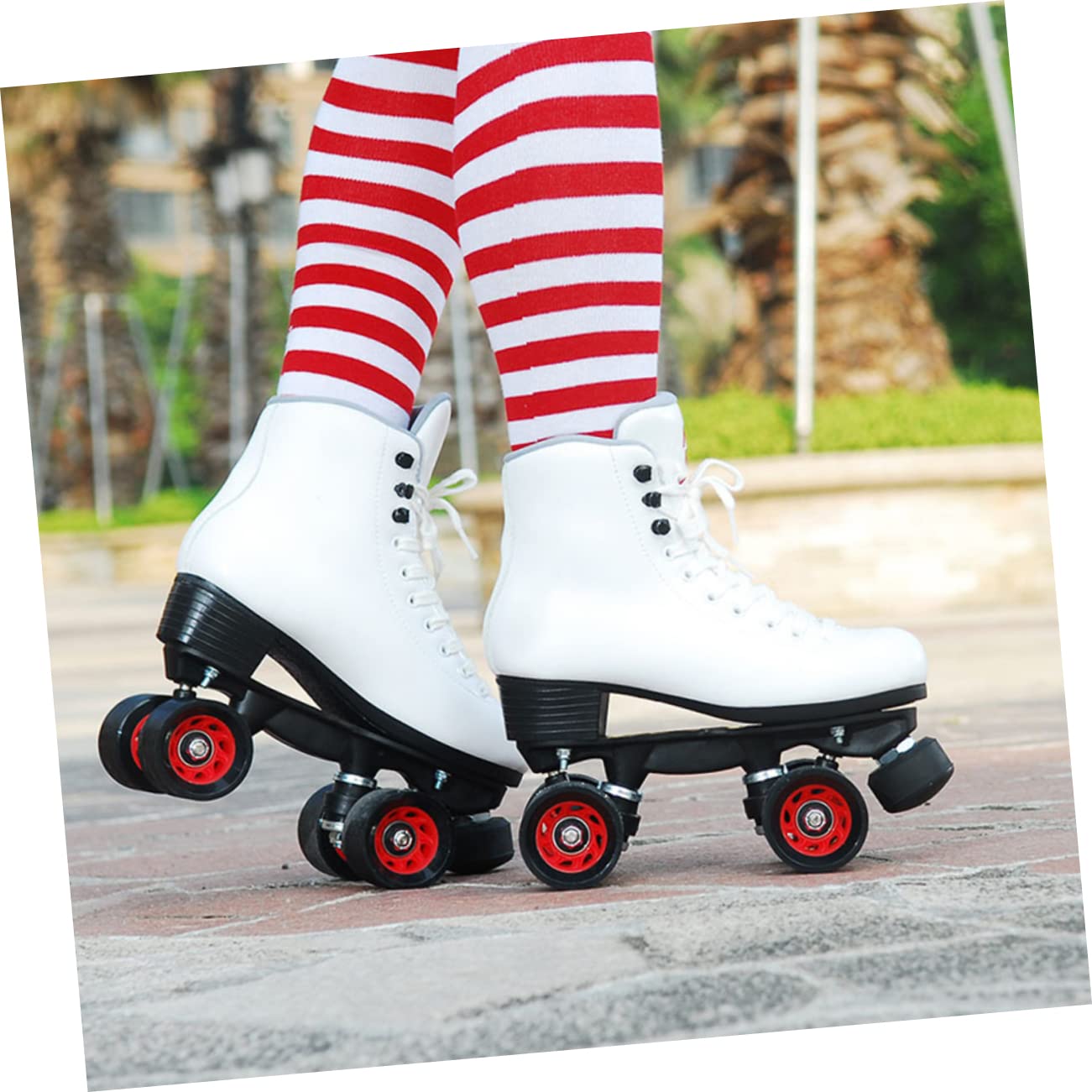 CORHAD Skating Replacement Wheels Double-row Design 95a Skates Portable Floor Efficient