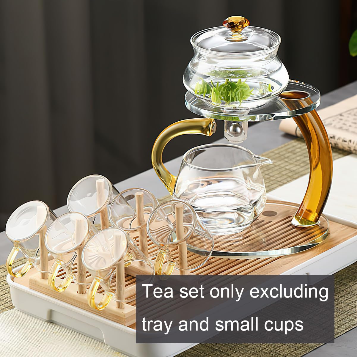 Magic Tea Pot Fire Kirin Semi-Automatic Glass Tea Set - Rotating Drip ...