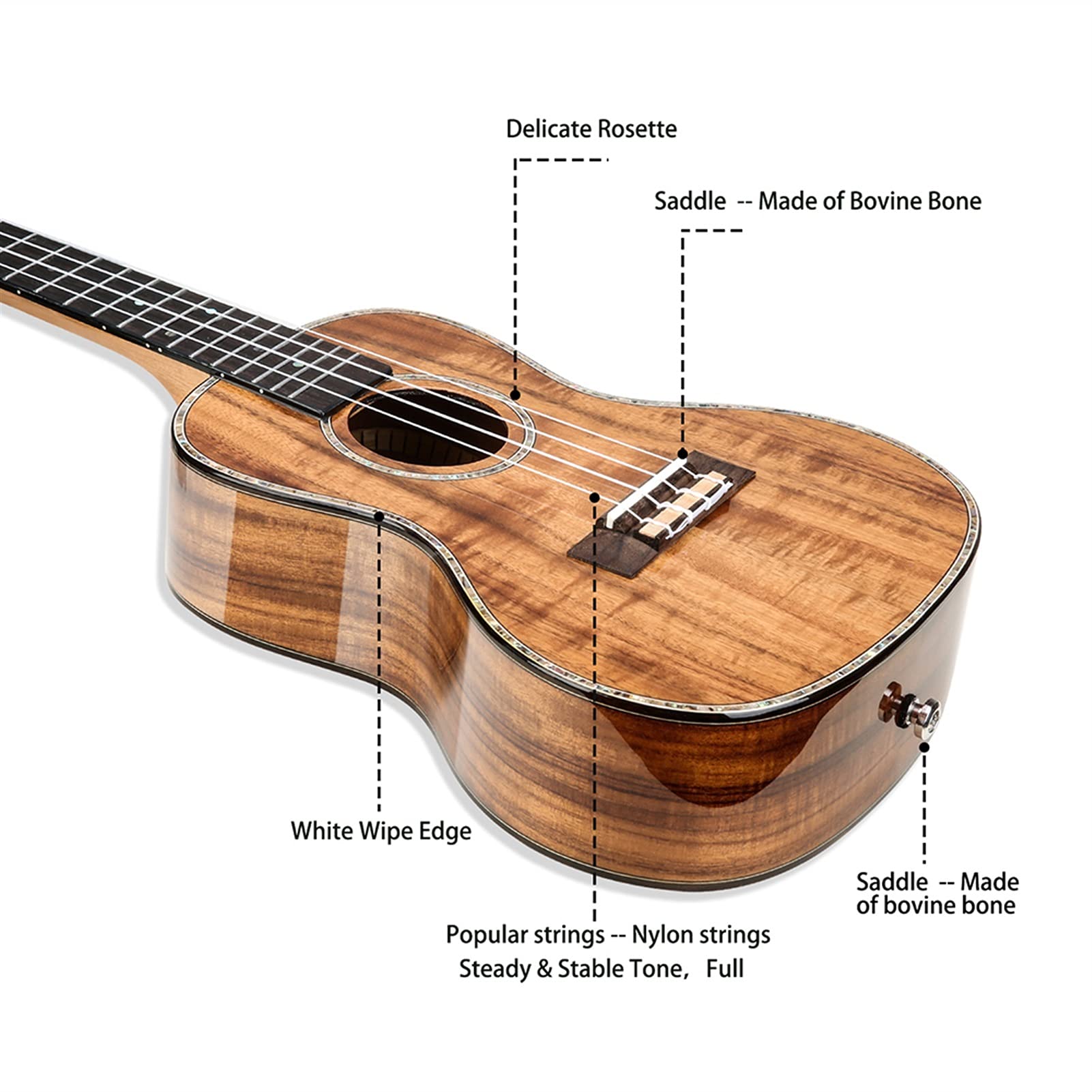 Children Ukulele 23 Inch Ukuleles With Glossy Finished For