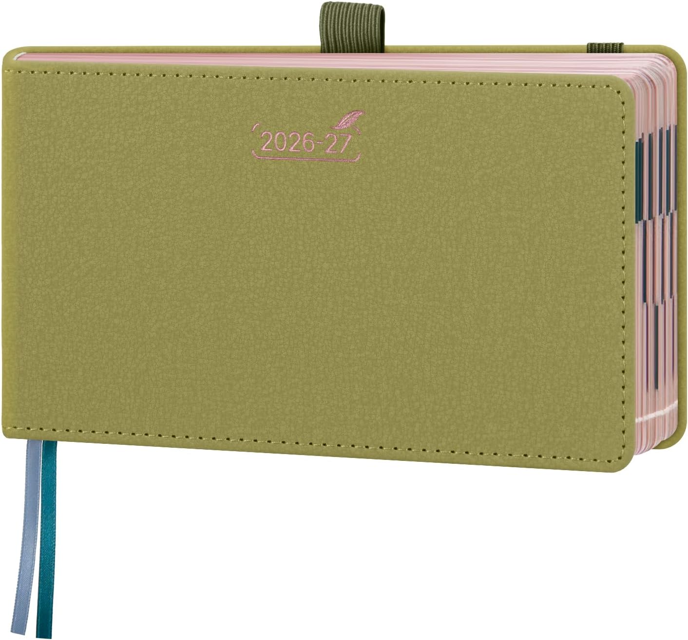 BEZEND Weekly Planner 2026 2027 Equal Weekend Space with Hourly Timeslot (Medium 9" x 5.5") 18 Months Academic Calendar (Jul 26-Dec 27) for Students, Work & Home, PU Leather Hardcover -Burgundy