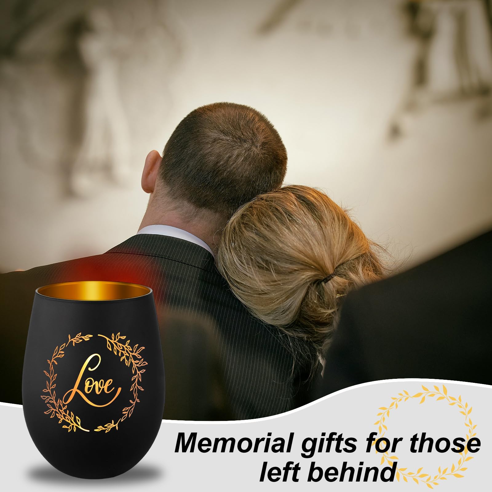 Portacandela antivento con incisione – In commemorazione dei nostri cari, candela di lutto regalo per funerale, decorazione per funerale, regalo per lutto