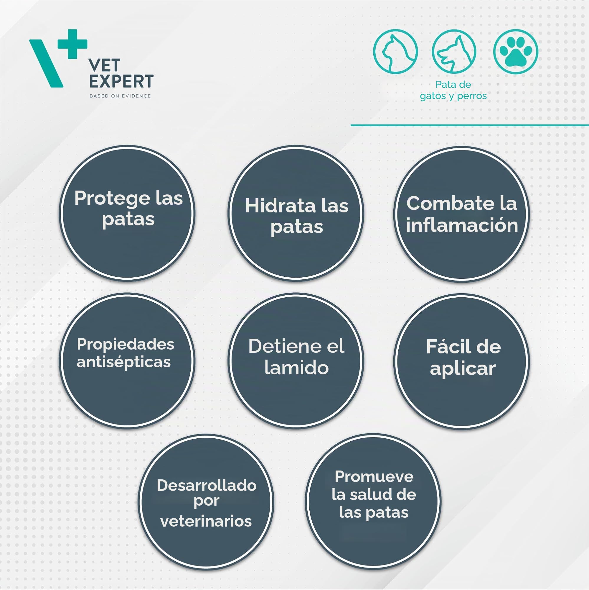 Vet Expert Pomada de protección de patas para perros y gatos, protector e hidratante con aceite de linaza, aceite de árbol de té y nanoplata, 75 ml
