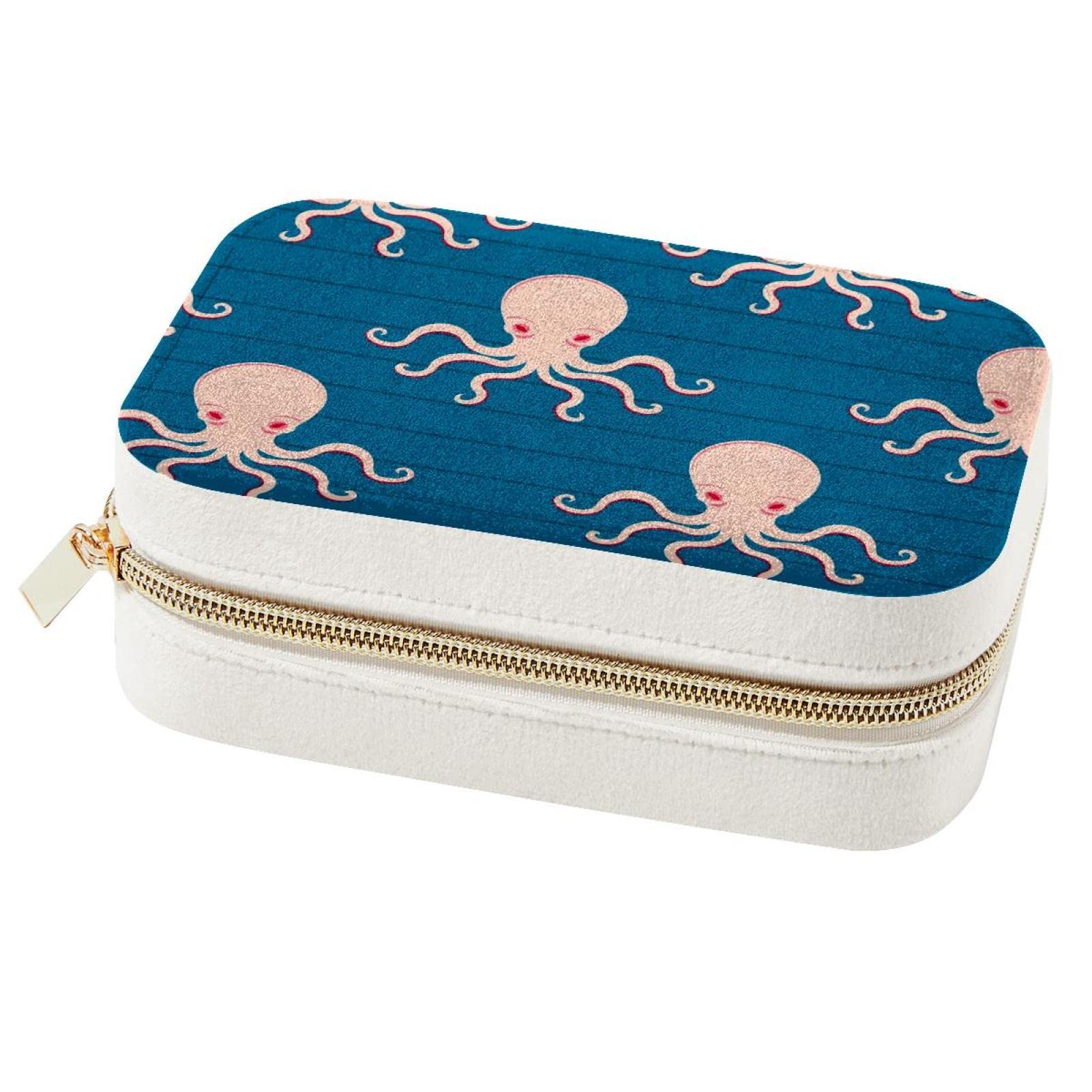 Boîte à bijoux de voyage Big Octopuses pour week-end et vacances sans nœuds