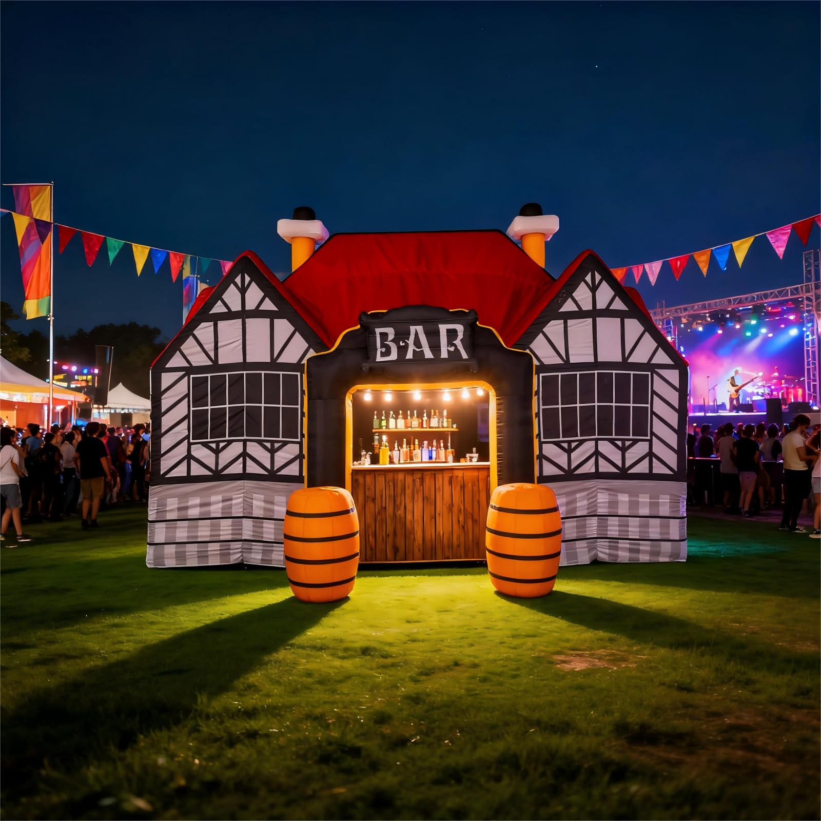 Inflatable Nightclub Multicolor Inflatable Pub Tent 20x13ft Party Tent for Halloween Party Events : Patio, Lawn & Garden