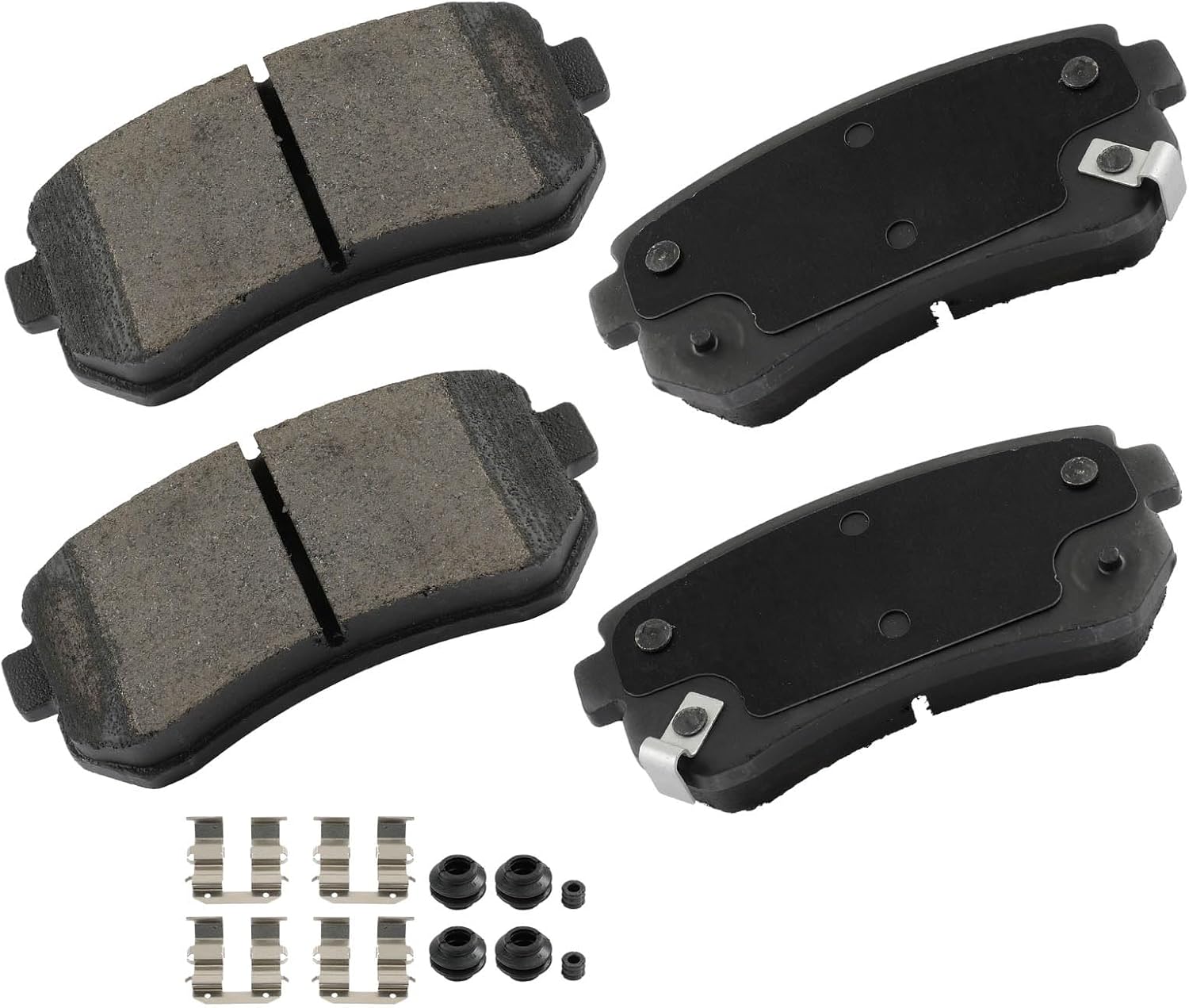 cciyu D1398 Rear Ceramic Disc Brake Pads Kit For Hyundai For Accent,For Elantra,For Sonata,For Tucson,For Kia For Cadenza,For Forte,For Forte Koup,For Forte5,For Rio 2006-2011,For Rio5,For Sportage
