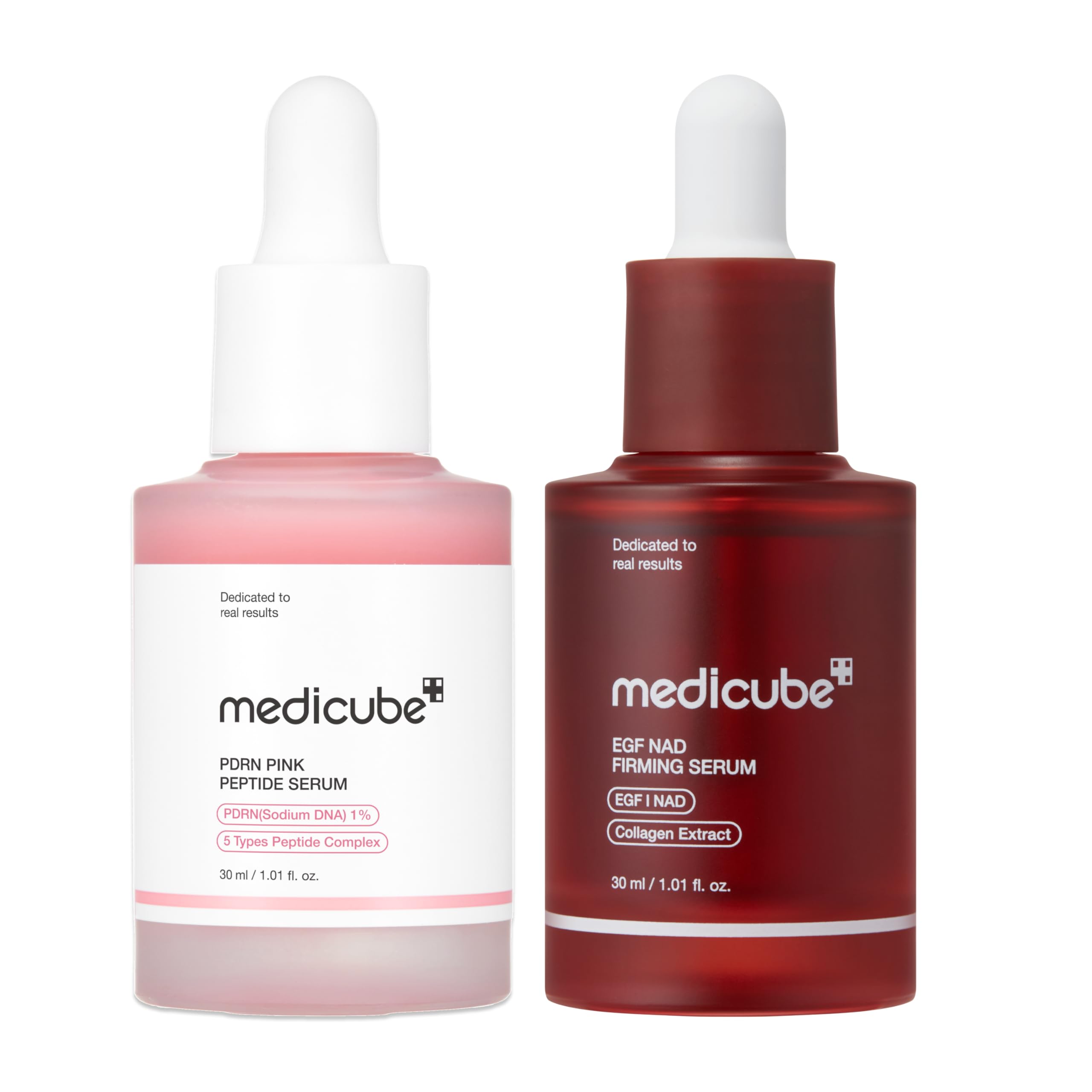 medicube Viral Ingredients Serum Duo - PDRN and NAD EGF Serum | PDRN, NAD, EGF, and Collagen Age-Defying Care for Skin Elasticity, Fine Lines & Radiance, Korean Skincare, Gifts for Women