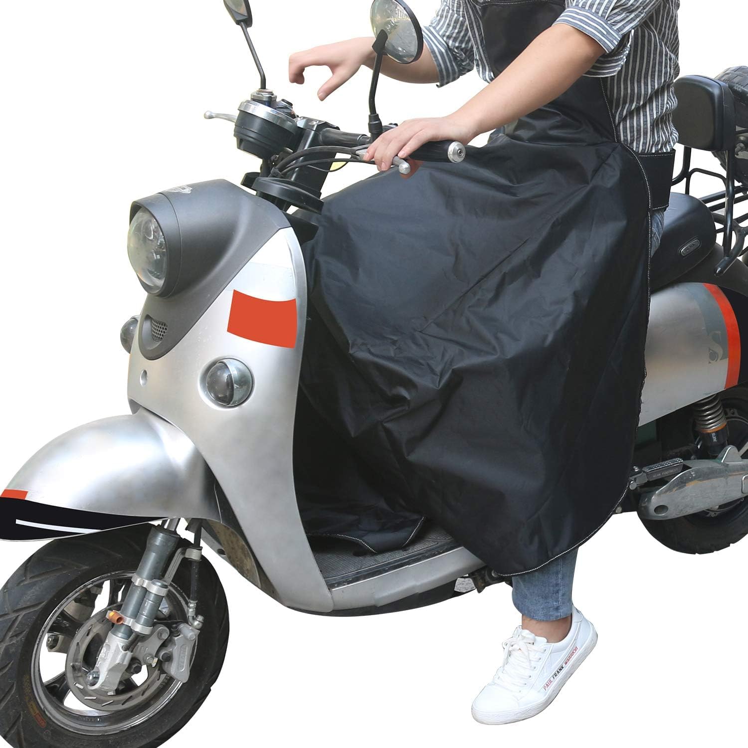 Cokomono Tablier Scooter Universel, Protection Tablier Couvre Jambe Scooter Imperméable et Coupe-Vent avec Bandes Réfléchissantes, Jambes Couverture d'hiver Chaude pour Scooter