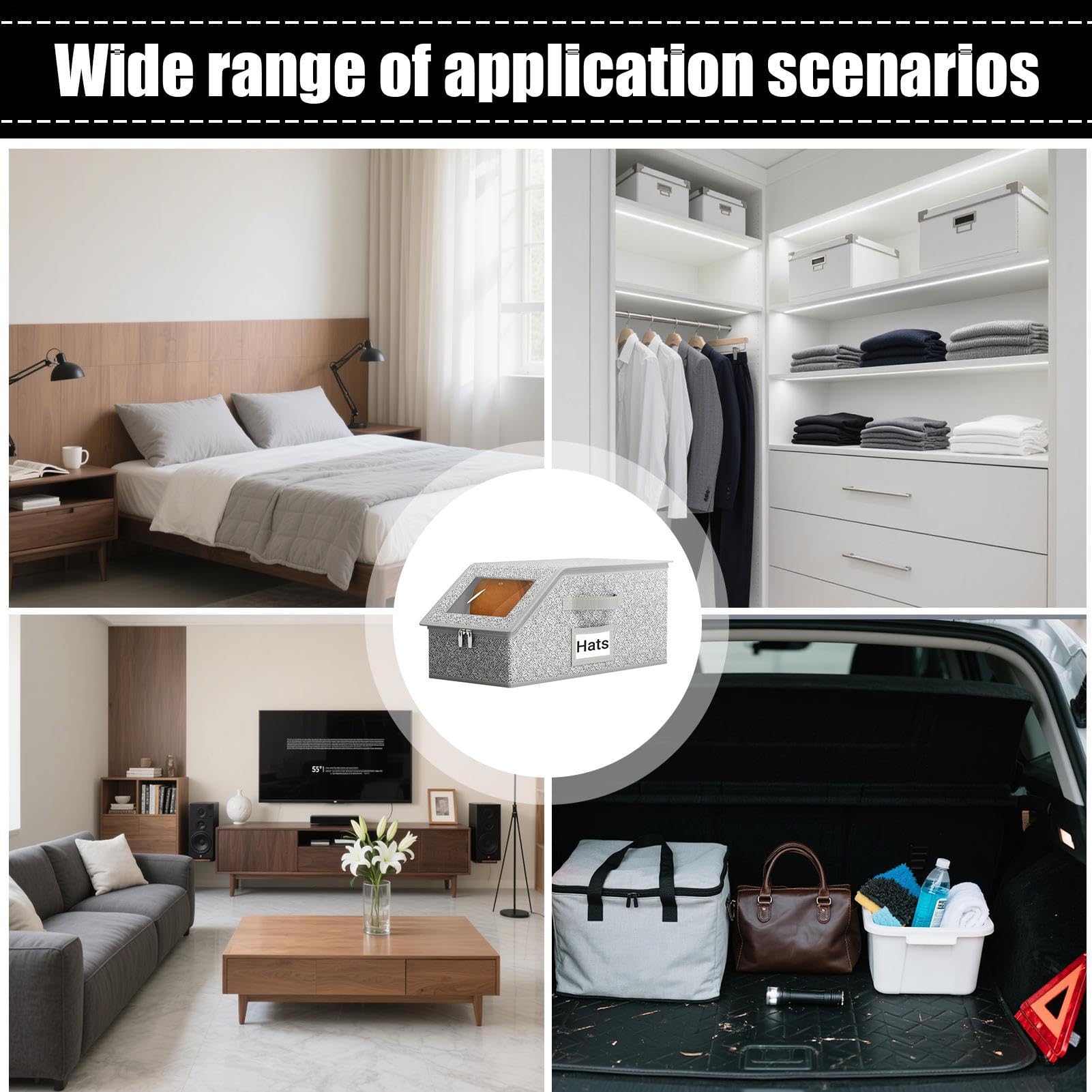 Organizador de Gorras con Capacidad para hasta 24 Apilable con Ventana | Contenedor Apilable Almacenaje De Gorros Para Armario Dormitorio Viajes Y Sombreros Vaqueros
