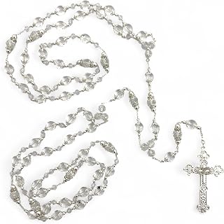Silver Tone Glass Wedding Lasso Unity Cord Wedding Vows Ceremony Lazo de Boda Matrimonio Catholic Christian Religious