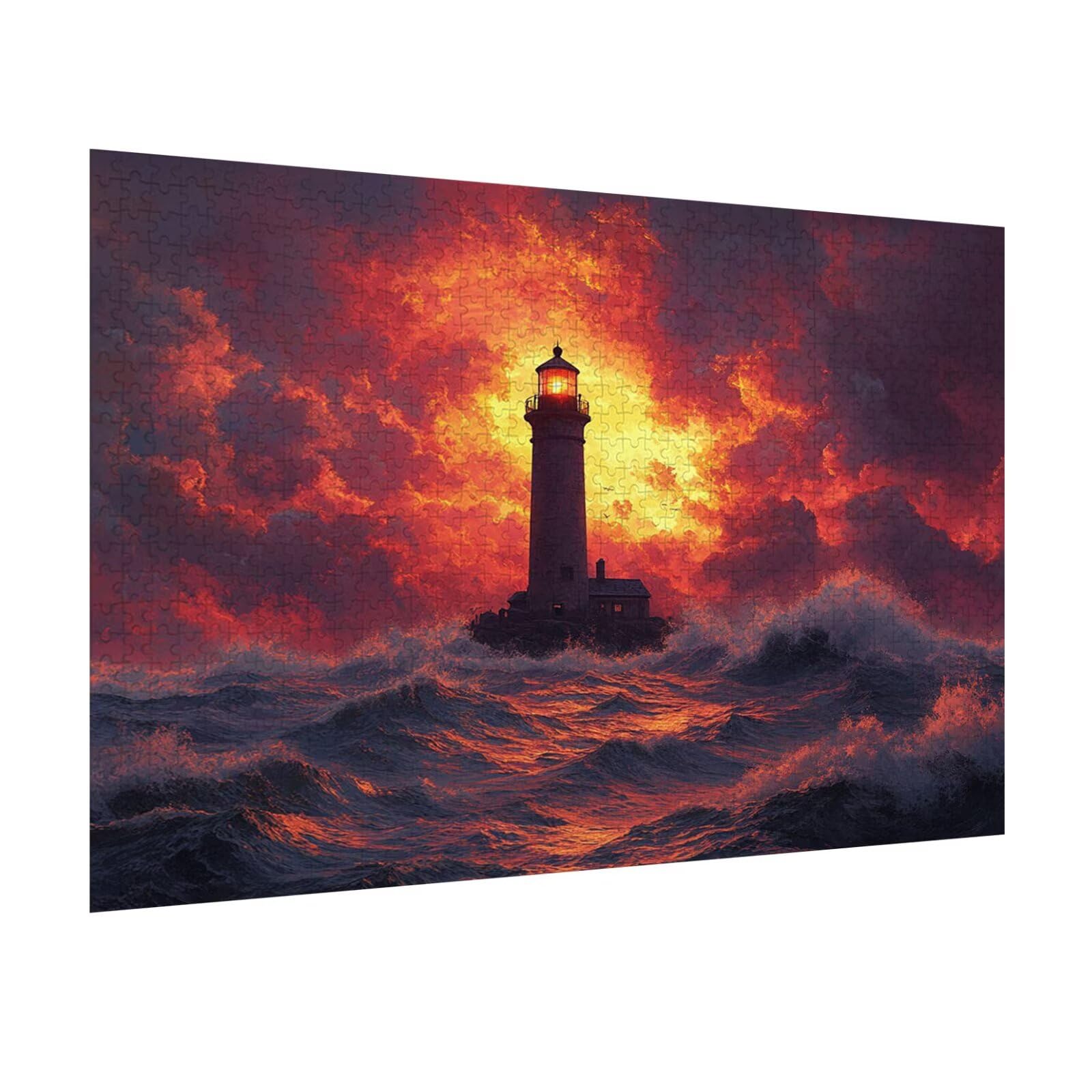 Puzzle 6000 Pezzi Faro Puzzle Classici per Gioco Familiare, n-96 | Impossibile Puzzles, Intrattenimento Creativo, Rilassamento Intelligence, Regalo per Amore e Amico, Decorazioni Casa, ondate