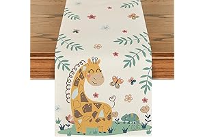Artoid Mode Animals Giraffe Baby Shower Table Runner