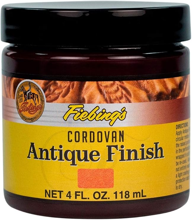 Fiebing's Cordovan Antique Finish Paste 4oz - Lucidante Per Cuoio, Effetto Antico - Foto 9