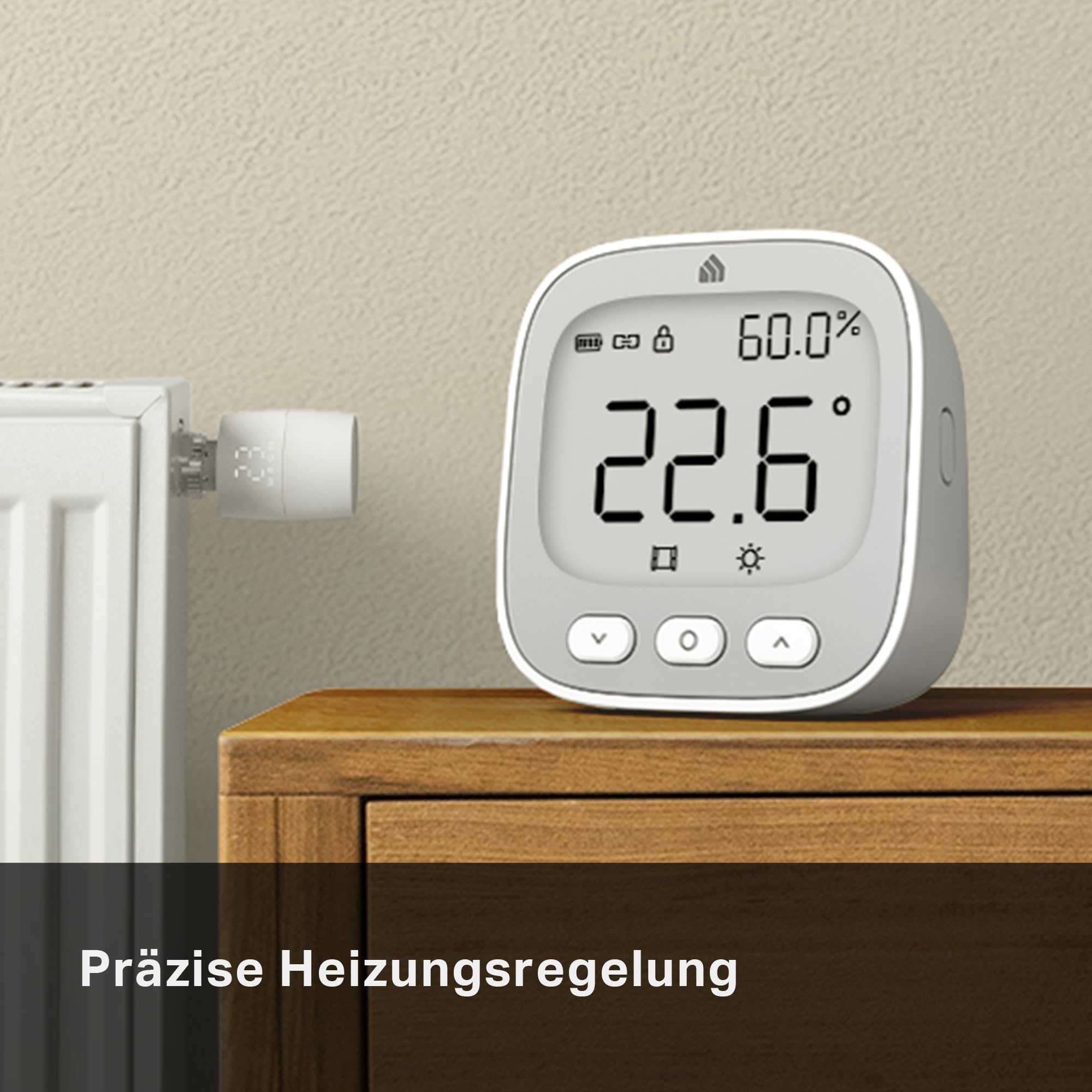 Bündel von TP-Link Kasa Heizkörperthermostat KE100 KIT + KE110 Sensor – Steuern Sie EIN einzelnes oder mehrere Thermostate bequem per Gerätetaste oder Smartphone