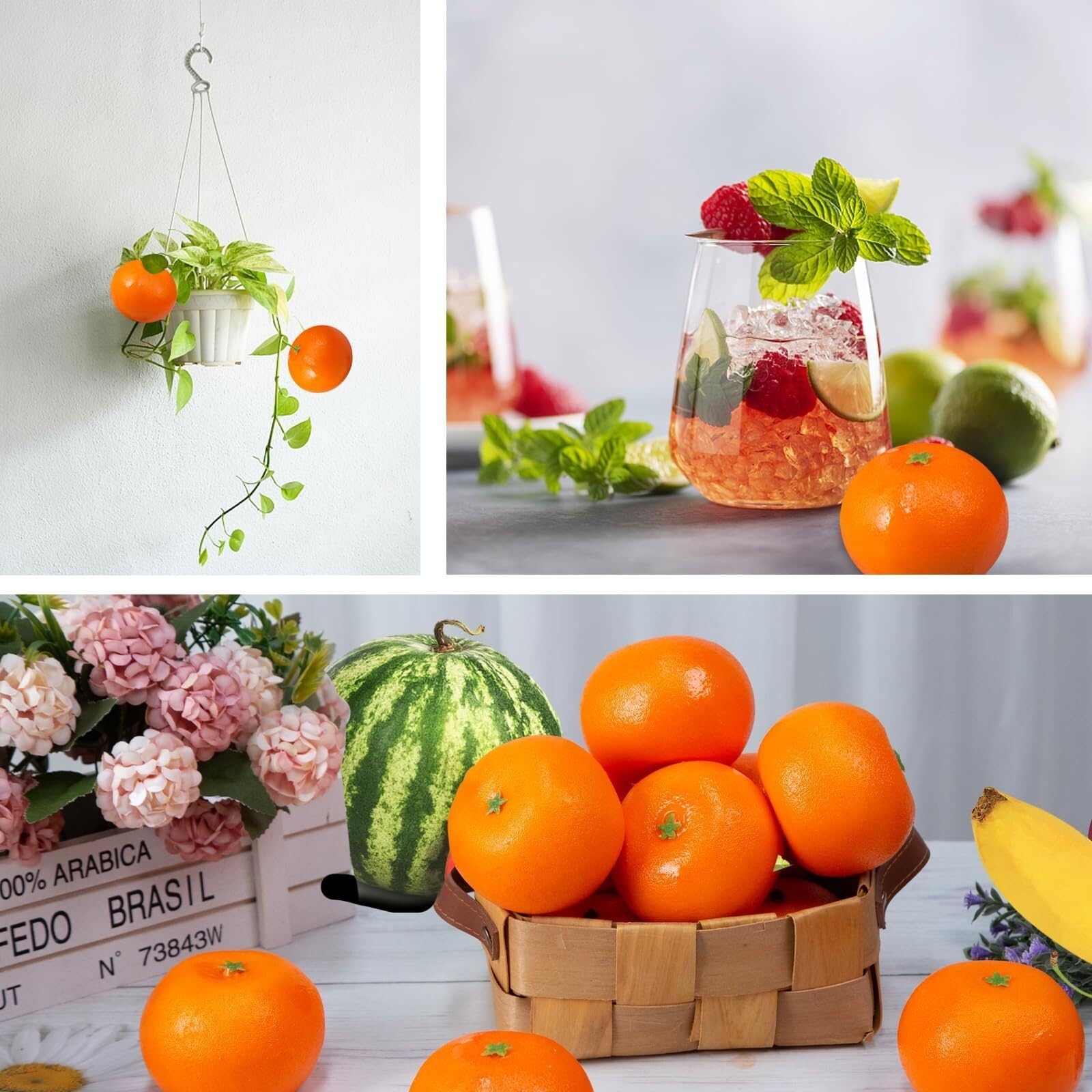 Cucina Frutta Realistica Arance Finte, 12 Pezzi, Frutta Artificiale For Decorazione Decorativo