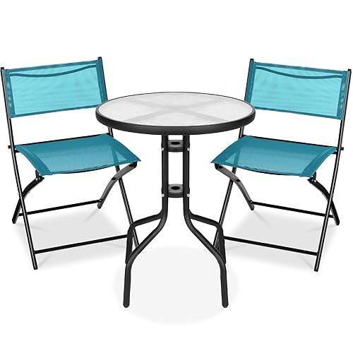 Best Choice Products 3-Piece Patio Bistro Dining Furniture Set w/Textured