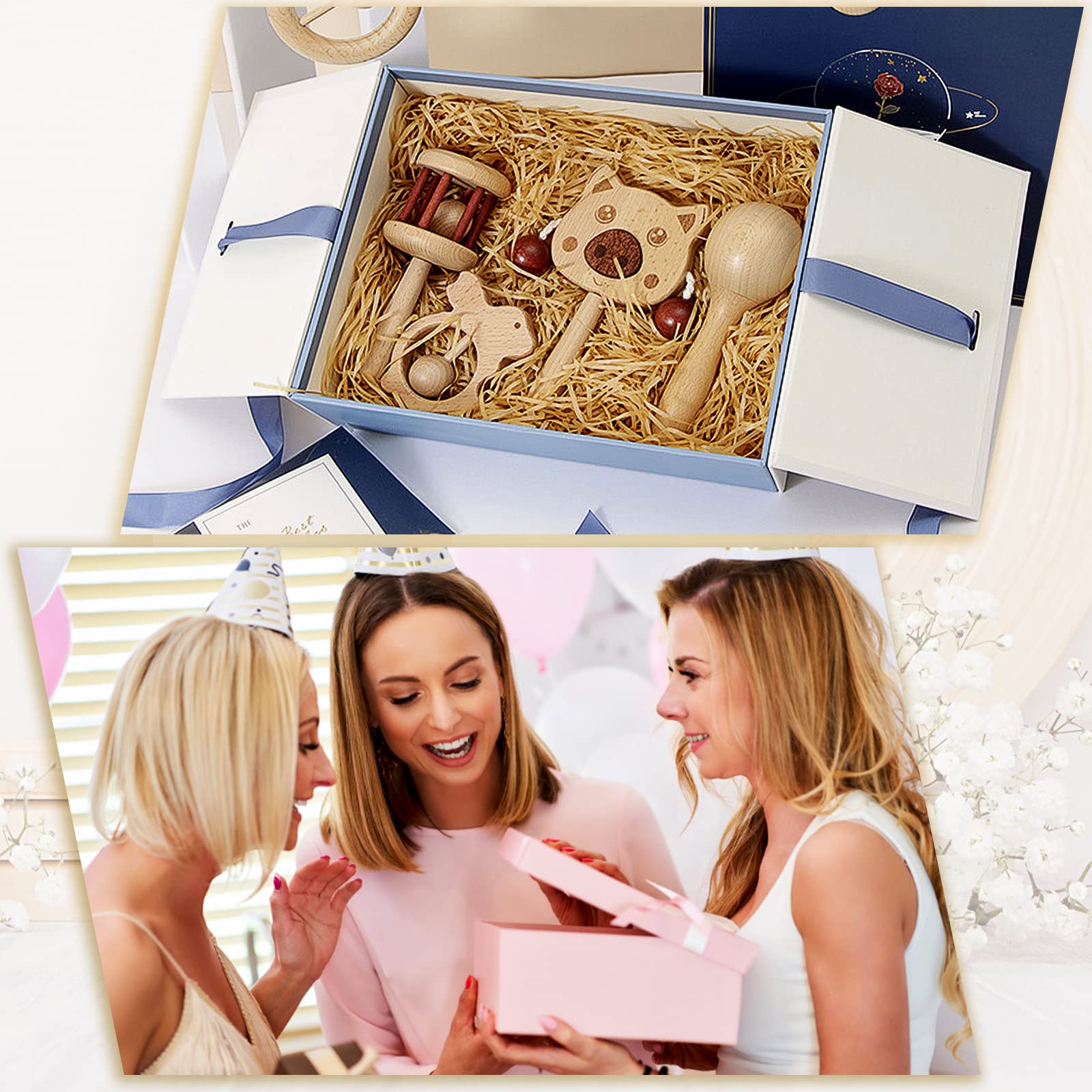 Yingd Shredded Tissue Paper - 500g Champagne Shredded Tissue for Gift Boxes, Hampers, Packaging, Basket Grass Raffia Gift Filling, Party Supplies Decoration