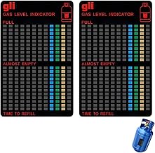 2 Pieces Magnetic Gas Level Indicator, Reusable Gas Cylinder Tool for Propane Butane LPG Fuel, Reliable Portable Gas Level Sensor Suitable for Travel Caravan Camping Motorhome Home Kitchen