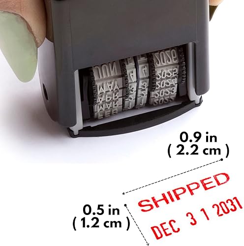 Miniatura 2 de Sello de goma autoentintado, frase con fecha, suministros de oficina recargables (fecha de caducidad)