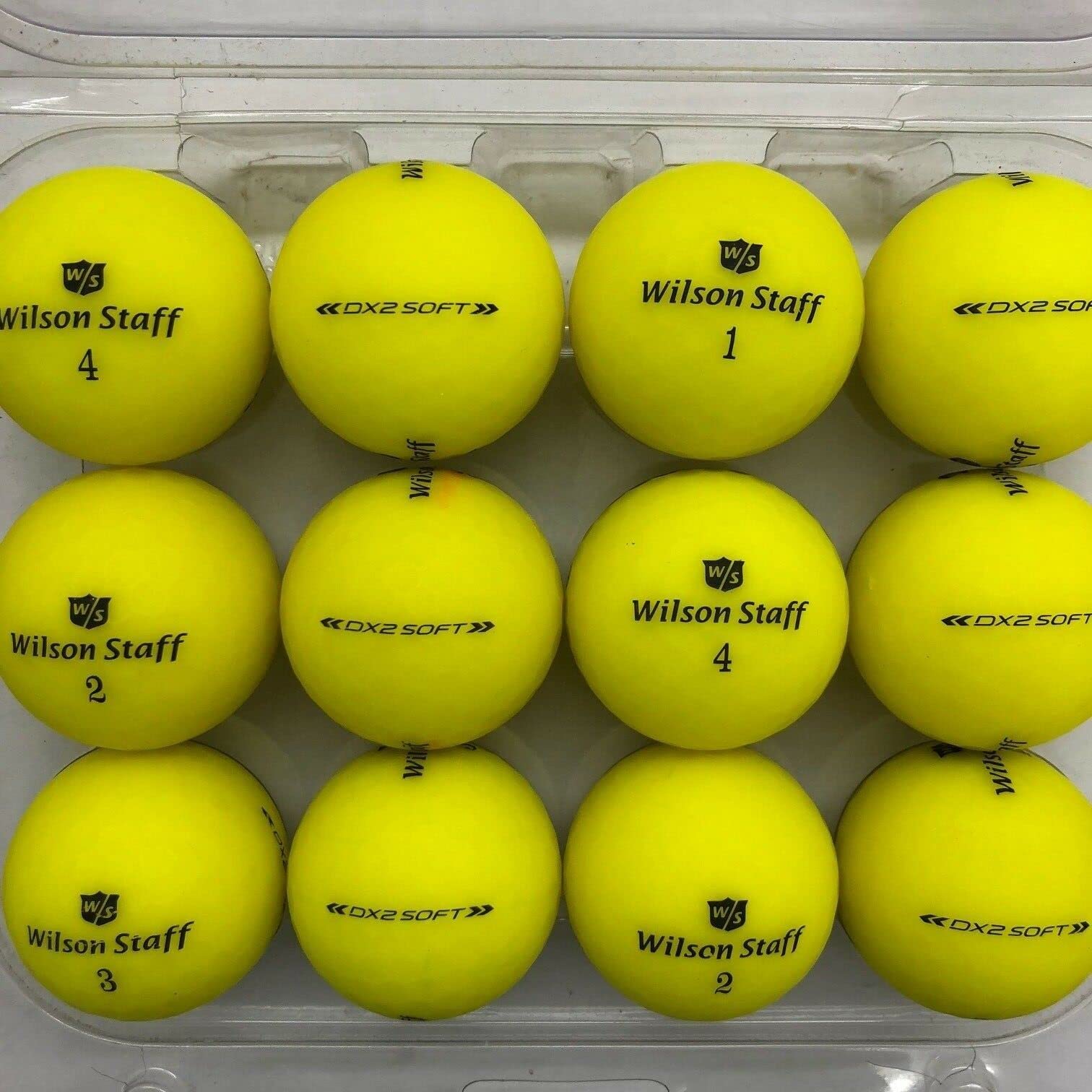 20 Wilson Staff DX2 Yellow Optix Golf Balls - Pearl/Grade A (used not new)