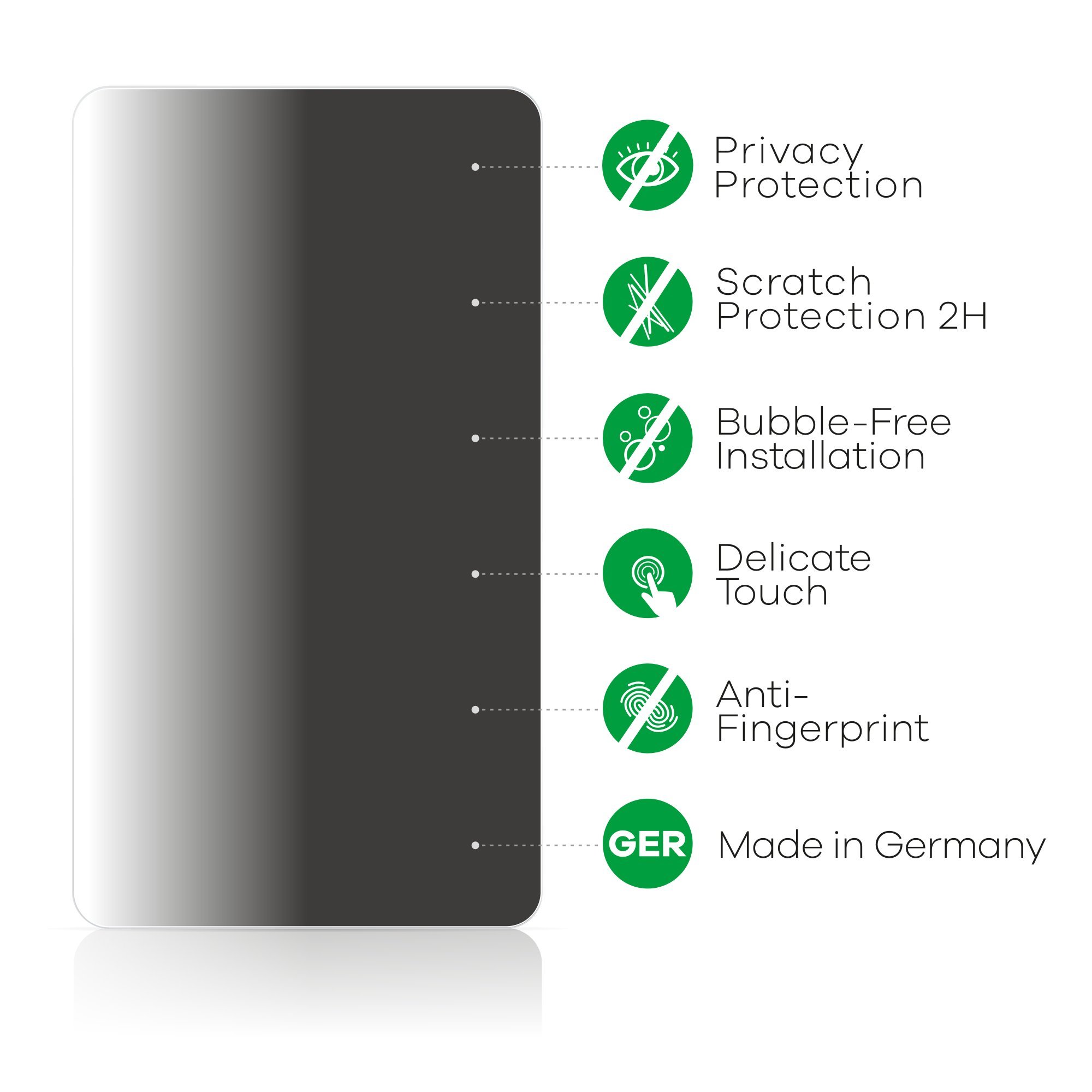 upscreen Anti-Spy Blickschutzfolie für Lenovo ThinkPad 13 Laptop Made in Germany, Privacy Screen Displayschutz-Folie [Sichtschutz, Blaulichtfilter]