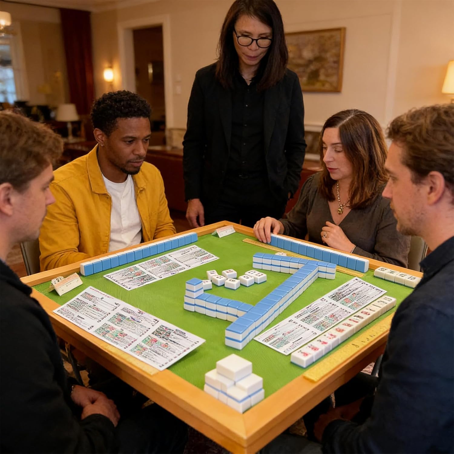 Mahjong Cards, 2026 Official Edition, Mahjong Playing Cards-Mah Jongg Cards-Mahjong Card Official-Mahjong Tile Set, 4Pcs Set Perfect for Family Game Night