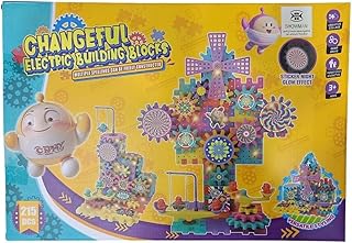 مكعبات بناء كهربائية قابلة للتغيير، 215 قطعة، لعبة بناء مضيئة متوهجة مع تأثير الضوء الليلي، للأعمار من 3 سنوات فما فوق
