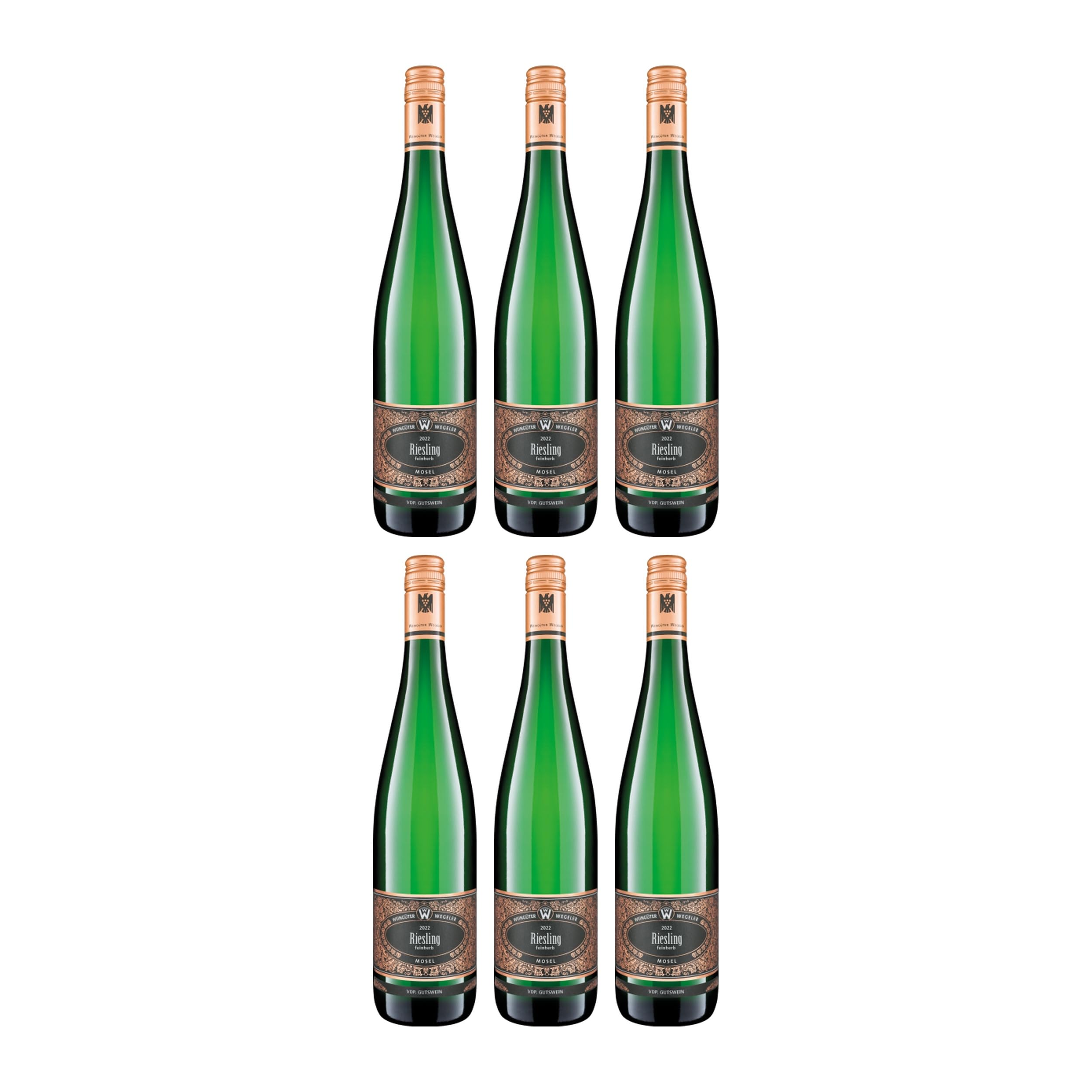 Weingüter Geheimrat J. Wegeler Mosel Riesling feinherb Weisswein weiss Deutschland inkl. FeinWert E-Book (6 x 0.75 l)