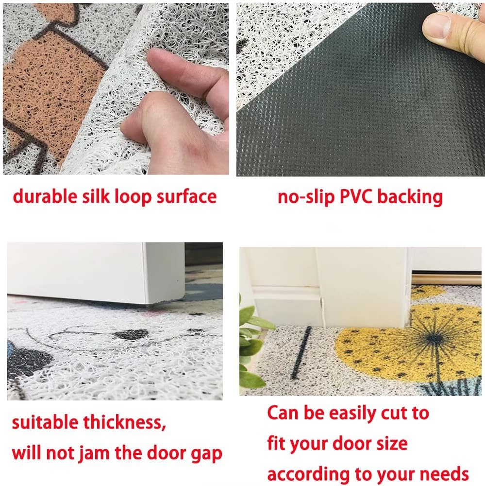 Warm+ Doormat If You're Pizza Amazon Or A Dog Walker We're Home Door Mat Silk Loop Mesh Shoe Scraper Home Decor Outdoor Indoor Mats for Entryway Front Floor Mats 23.6 x 15.7 Inches