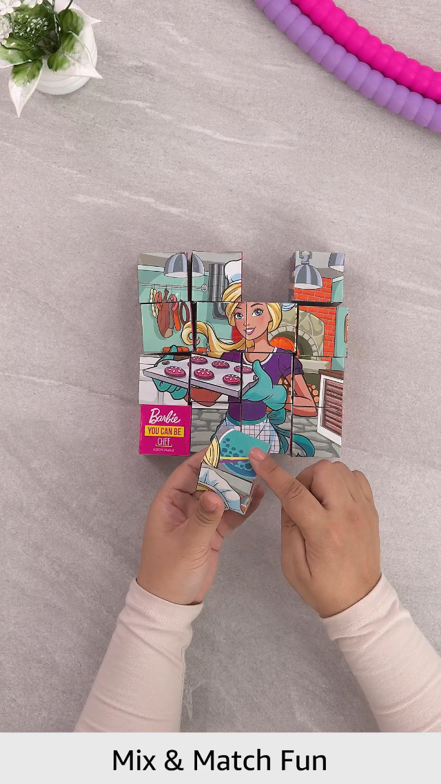 Buy RATNA'S Barbie 6 in 1 Career Oriented Picture Blocks for Girls