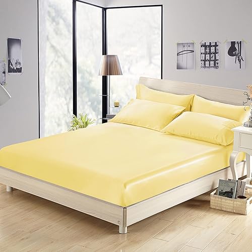 Vista 41 de LILYSILK Juego de sábanas bajeras de seda 100 de 3 piezas, 2 fundas de almohada terse, bolsillos profundos de 16 pulgadas, seda de morera de 19 Negro