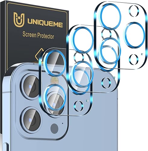 Miniatura 545 de UniqueMe [Paquete de 3 protectores de lente de cámara compatibles con iPhone 14 Pro Max/iPhone 14 Pro, vidrio templado, [compatible con fundas]