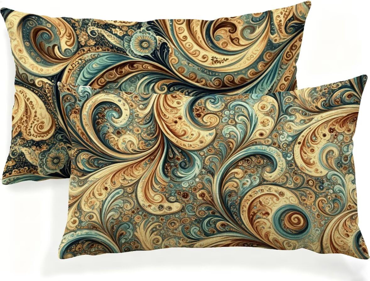 Coussin extérieur imperméable bleu fini les taches de pluie sur le canapé de balcon 75x50
