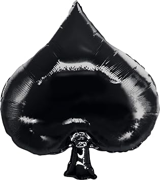 Black Gamble Casino Spade 35" Mylar Balloon Large by Betallic