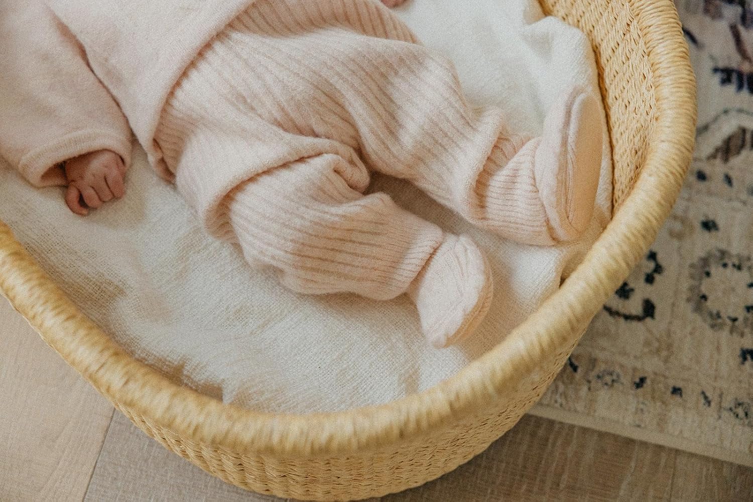 Copper Pearl Sweater Booties: Super-Soft, Stretchy Knit Baby Booties (0-3M) | Cozy Keepsake & Timeless Treasure