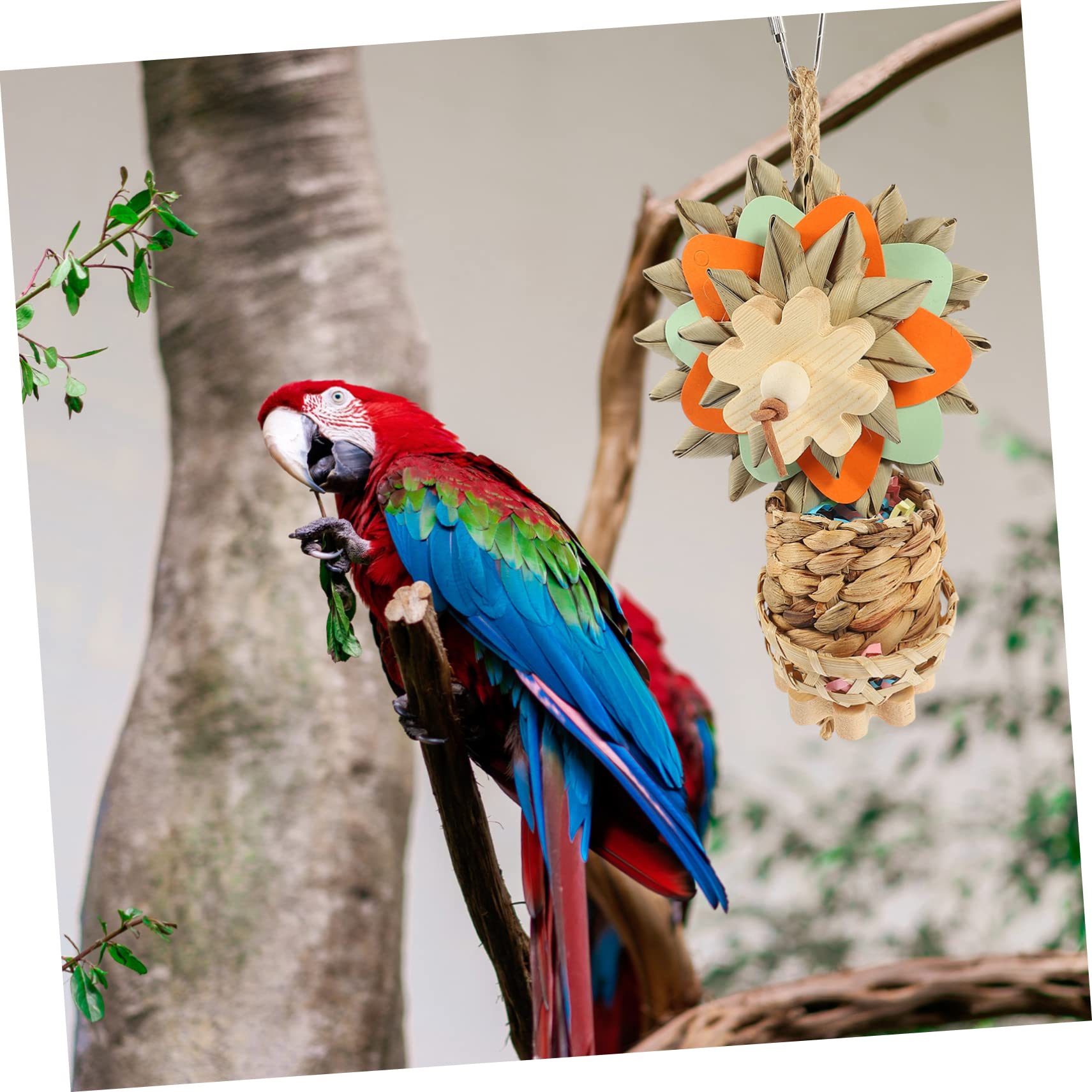 BESPORTBLE 4pièces Jouet à Mâcher pour Oiseaux Accessoire pour Perroquets Jouet De Palmier pour Cage à Oiseaux